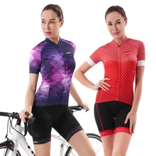 Ladies Cycling Jersey Set Reflective CHEJI Women’s Mtb Bicycle Jersey & Bike Shorts Kit Maillot Ciclismo Cycling Short Set