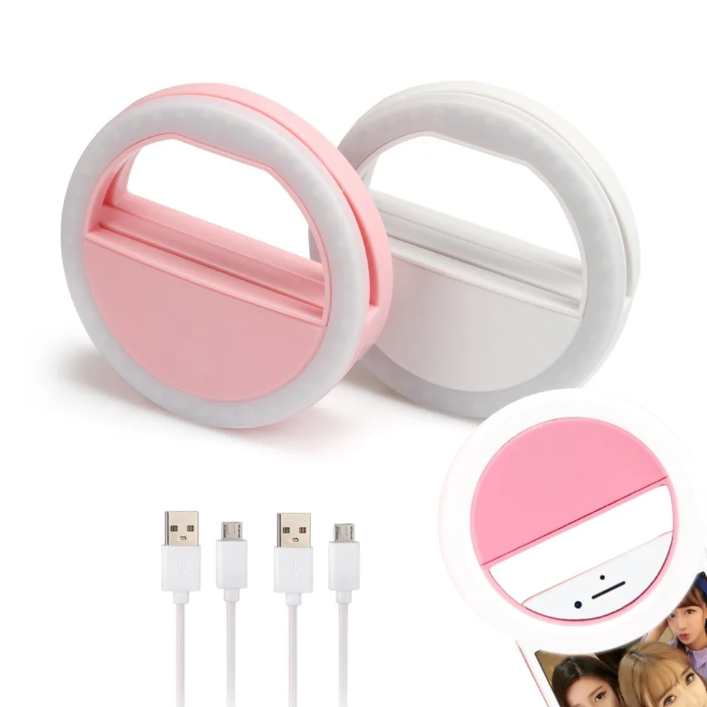 

Anmas Rucci Usb Charging Selfie Ring Led Light Lamp Mobile Phone Lens LED Selfie Lamp Ring Flash Makeup Mirror