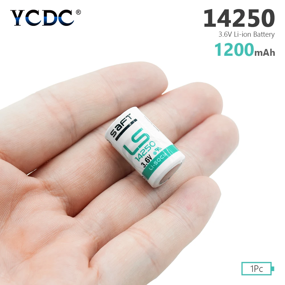 YCDC Высокое качество 1200mAh 1/2AA Размер литиевых батарей 3,6 V 14250 ER14250 R6 для компьютеров Mac