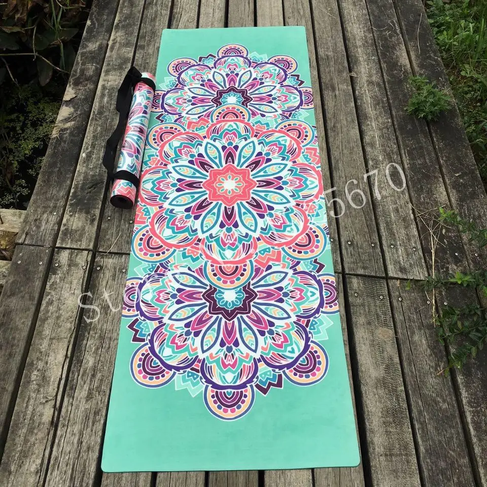 

Nice design flower Natural Rubber Yoga Mat eco-friendly slip-resistant Hot Yoga best yoga mat for hot yoga Fitness Gym mat