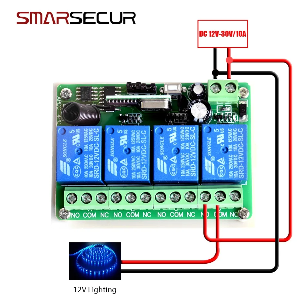 

Wireless Remote Control Smart 4CH Wireless Relay Output for G90B G90B plus S2G S2W S1 G90E