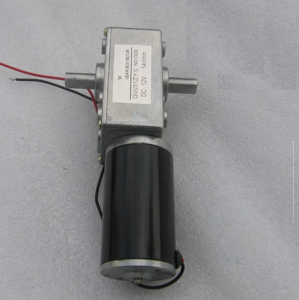 new Third Extension of dual output shaft worm gear motor DC motor