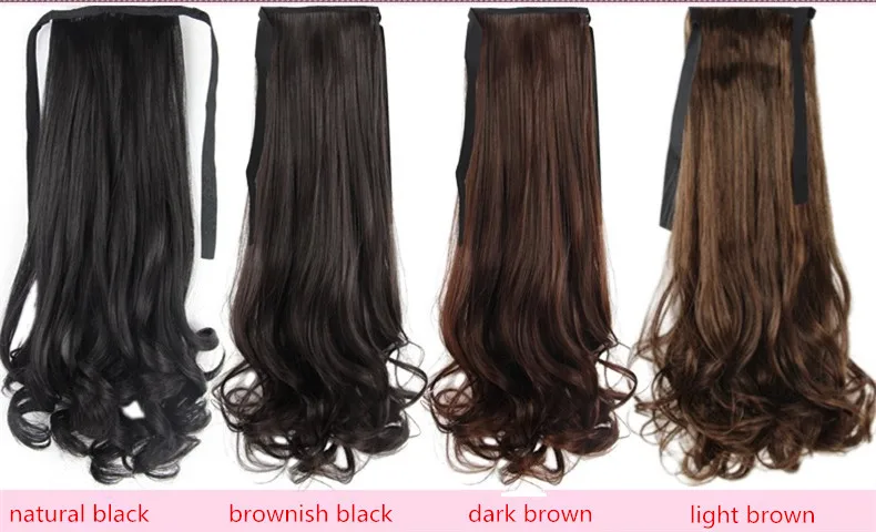 4 Color Real Thick Wavy 14' and 18&quot Long 150g Synthetic Claw Ponytail Hair wig Piece Pony Tail Free Shipping |