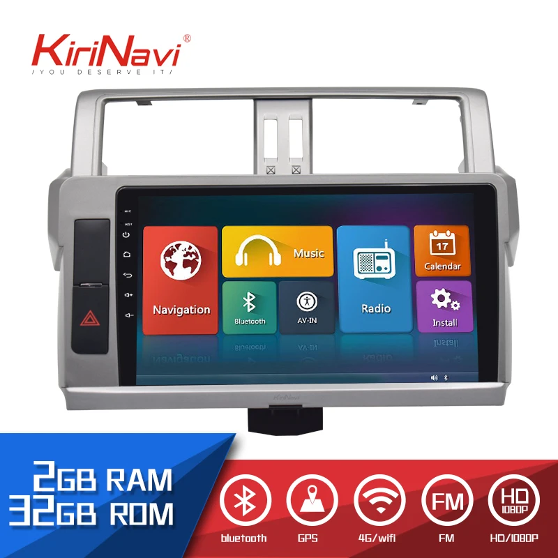 Cheap KiriNavi 2 din 10.2" Touch Screen Android Car Radio For Toyota Prado 2014-2017 Multimedia GPS Navigation Player audio WIFI MP3 2