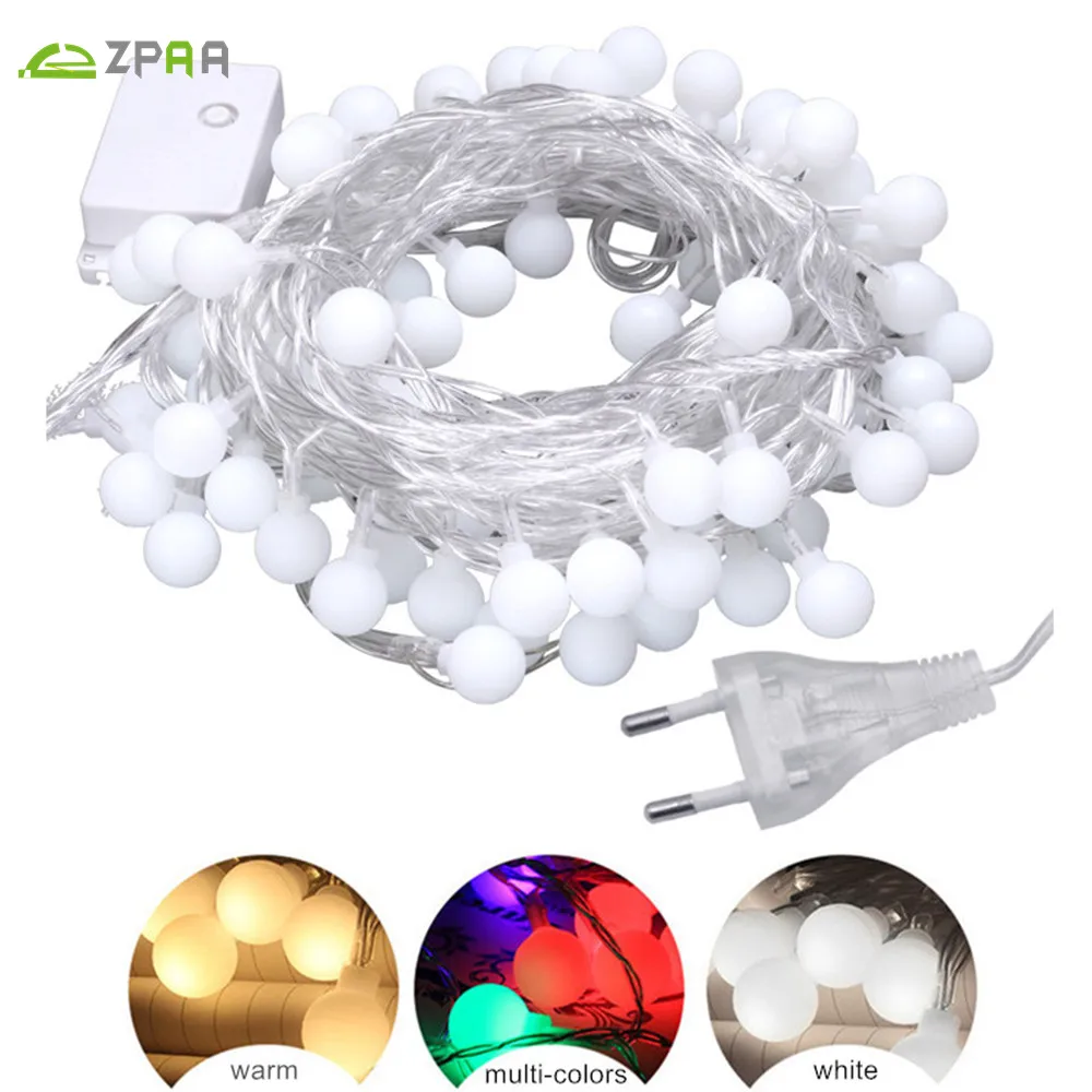 

ZPAA Bulb String Lights 10M/20M/30M LED Outdoor Multicolor LED String Lights Christmas Lights Holiday Wedding party decoration