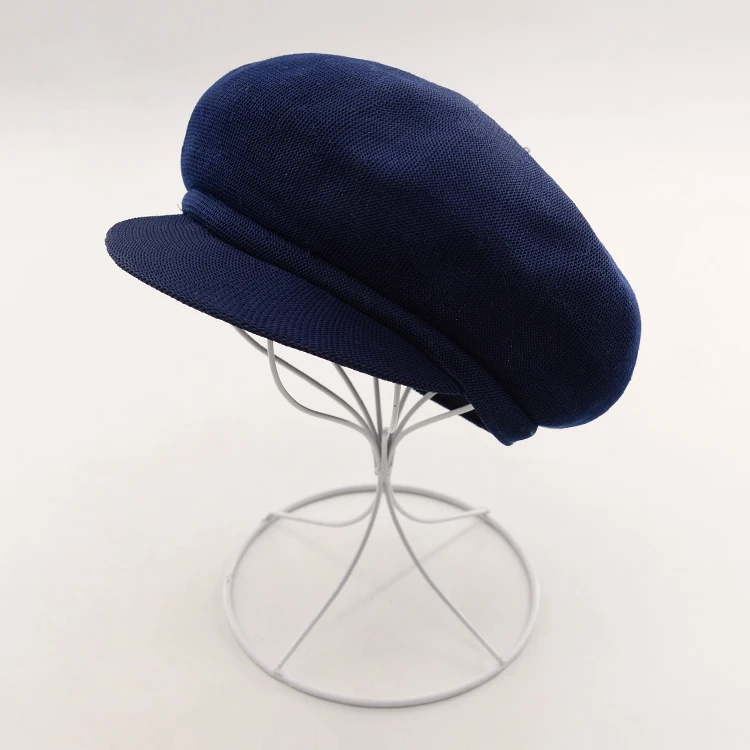 Стильный весенний вязаный Воздухопроницаемый винтажный весенне-осенний женский берет французский художник шапочка восьмиугольная шляпа