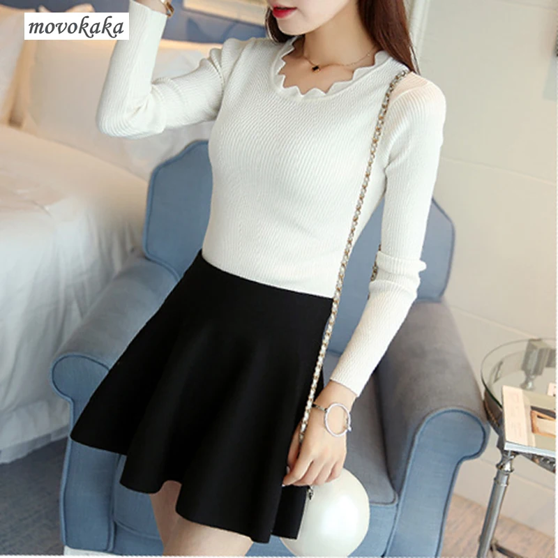 MOVOKAKA Sweaters 2018 New Womens Sweater Winter Long Sleeve Butterfly Neck Sweater Female Knitted Pullover Solid Sweaters Women MOVOKAKA Sweaters 2018 New Womens Sweater Winter Long Sleeve Butterfly Neck Sweater Female Knitted Pullover Solid Sweaters Women