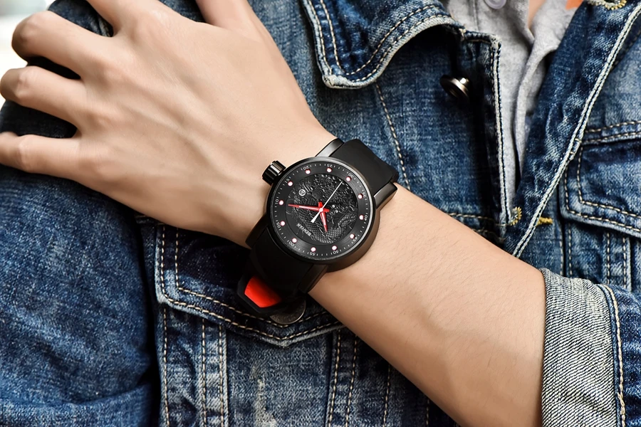 BENYAR Тотем стильные мужские Элитный бренд большой циферблат наручные часы стереоскопического силиконовой лентой Мода человек кварцевые