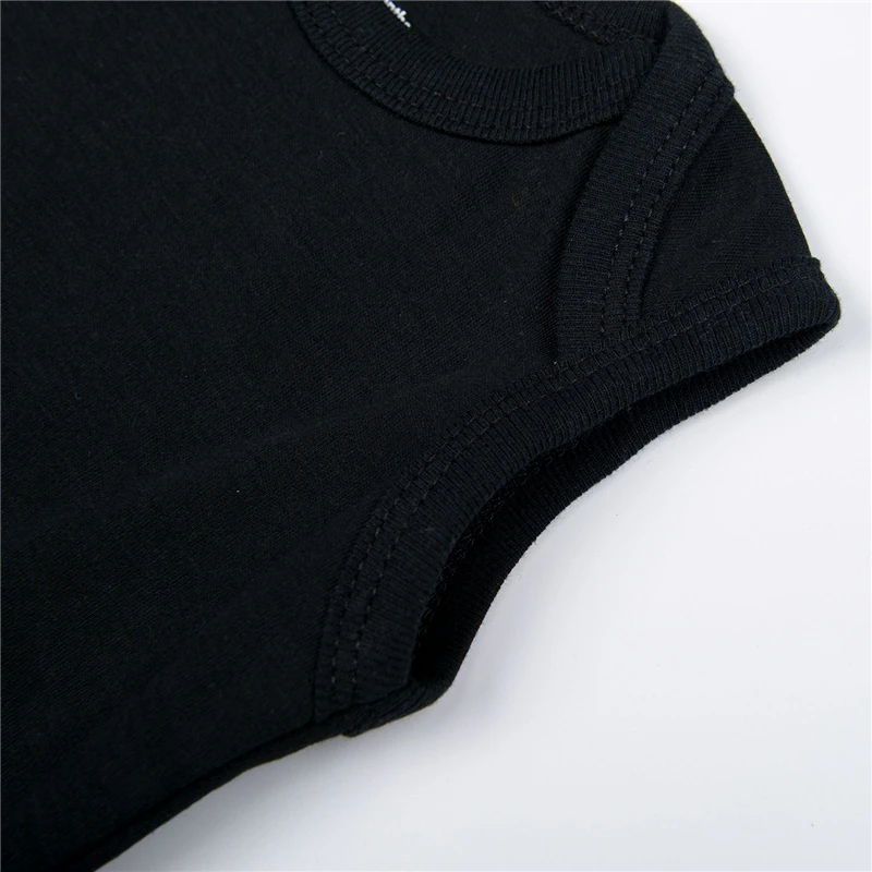 Sleeveless Black Baby Bodysuit-3