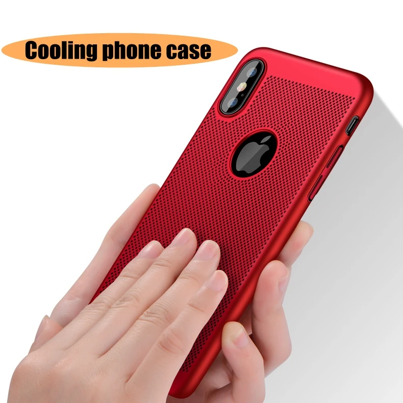 

Cooling phone Case For iPhone X XR XS Max 5s 5 SE 6s 6 Plus back For iPhone 7 8 plus Case Plus Heat Dissipation Cases Full Cover