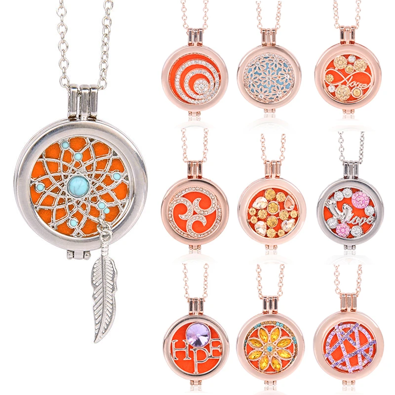 Chic Argent/Or Médaillon Boule Pendentif Cristal Huile Essentielle Diffuseur À faire soi-même Collier Chic Argent/Or Médaillon Boule Pendentif Cristal Huile Essentielle Diffuseur À faire soi-même Collier