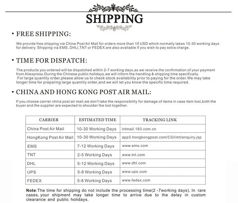 5. Shipping