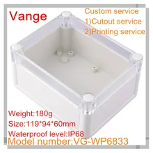 1 шт./лот экструдированного плесень корпус водонепроницаемый IP68 корпус из АБС-пластика оболочки diy 119*94*60 мм для разъема провода