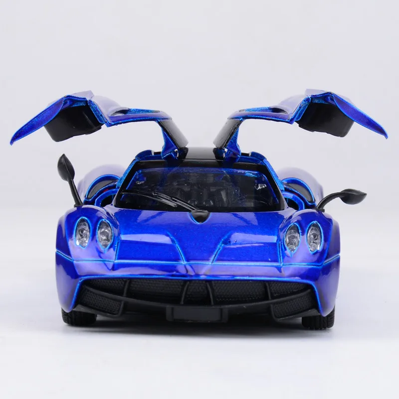 

1:32 Alloy Car Model L=15Cm Pagani Zonda 3 Doors Openable As Elementary Collection & Toys Car W/Light&Sound