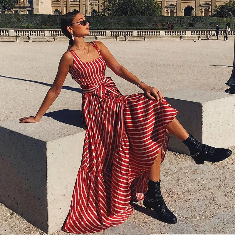 spaghetti strap summer maxi dress