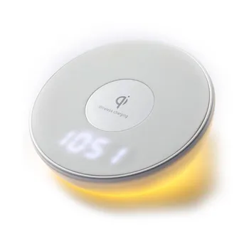 

Desktop lamp wireless pat lamp small night lamp clock alarm general purpose 10W mobile phone wireless charger for iphone samsung