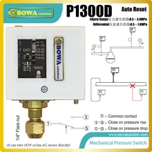 Auto reset high pressure control switches on/off condenser fans to keep the unit run smoothly in refrigeration or heat pump