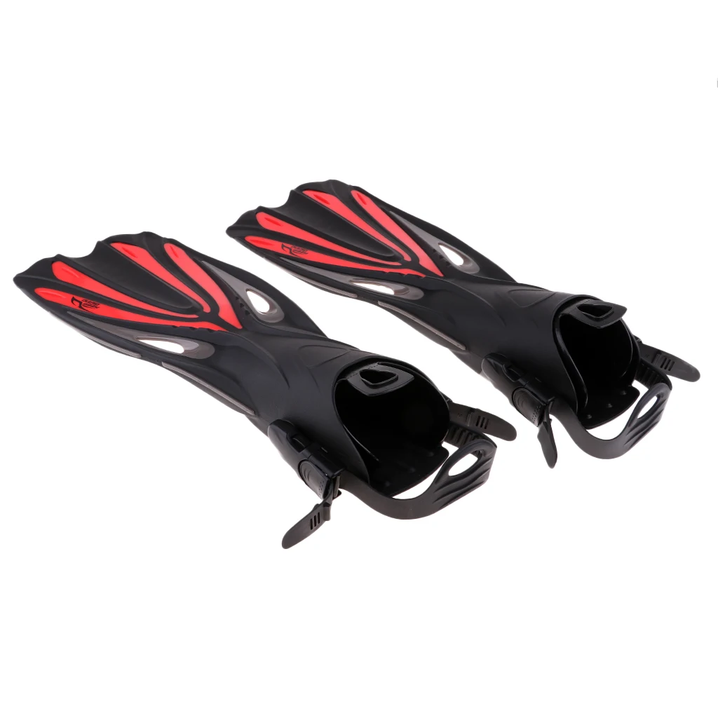 2019 MagiDeal Snorkeling Fins Scuba Diving Fins Adjustable Adult Swim Speed Fins Adjustable Fins Diving Fins Flippers
