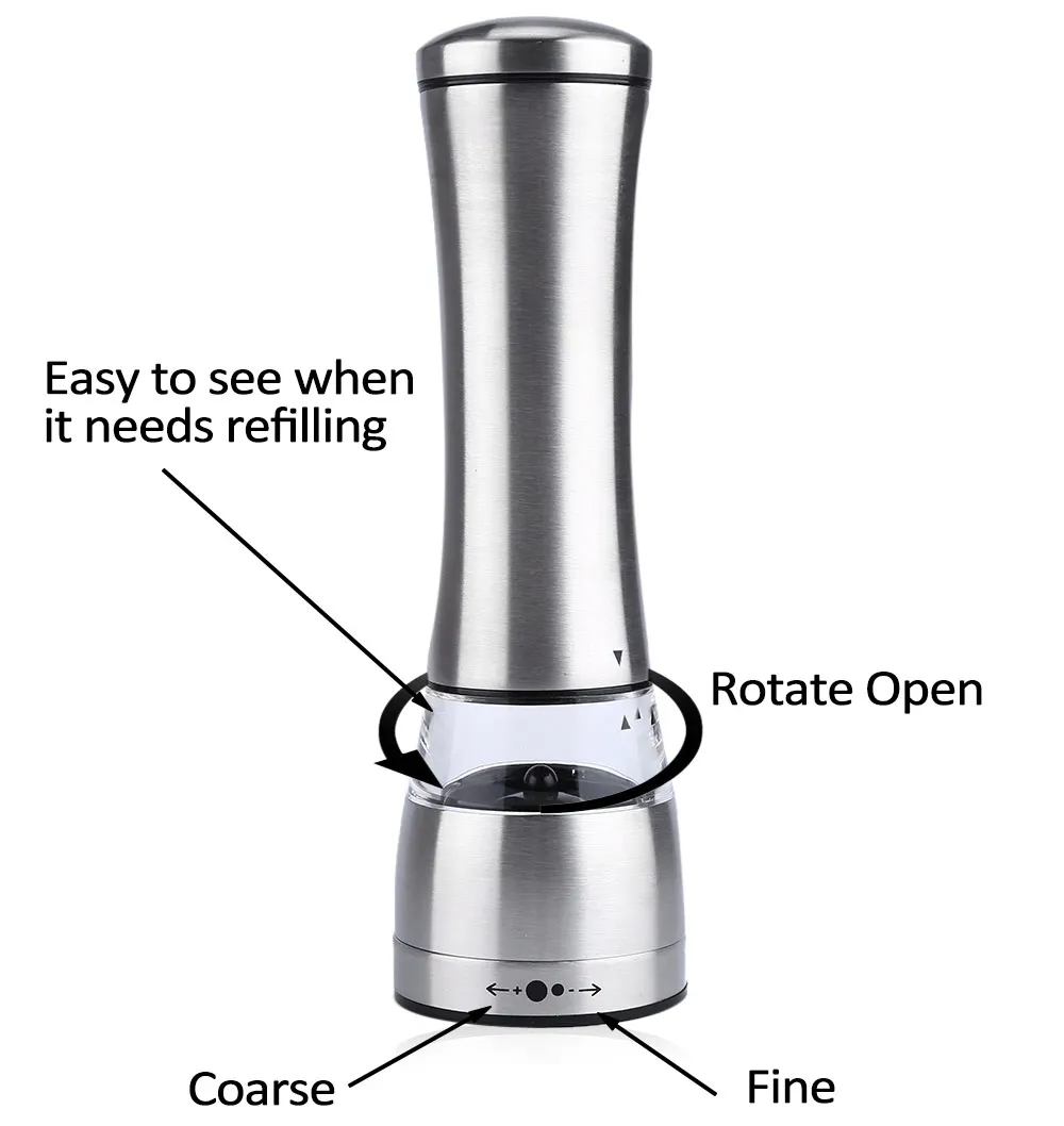 Оригинальная ручная мельница для перца, соли, специй из нержавеющей стали, кухонные аксессуары для использования в ресторанном отеле и домашней кухне