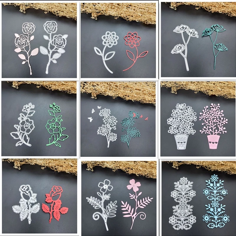 

Flower Metal Cutting Dies For DIY Scrapbooking Stamps And Dies Card Making Paper Card Craft Die Cuts New