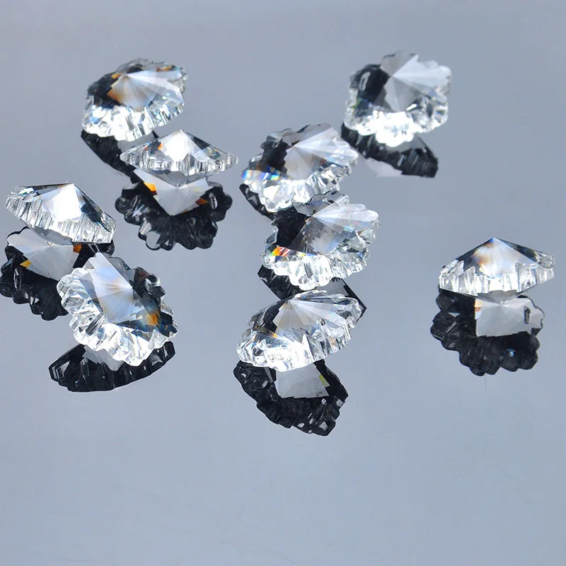 50pcs Lot Snowflake Bead 14mm K9 Crystal Chain Accessories Snowflake Bead 14mm K9 Crystal