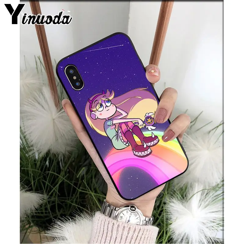 Yinuoda Star vs the Forces of Evil Силиконовый ТПУ мягкий черный чехол для телефона для Apple iPhone 8 7 6 6S Plus X XS MAX 5 5S SE XR - Цвет: A8