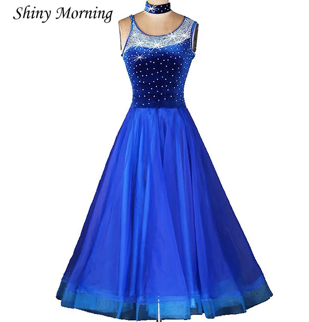 ballroom dance costume senior diamond tango foxtrot dance dress for