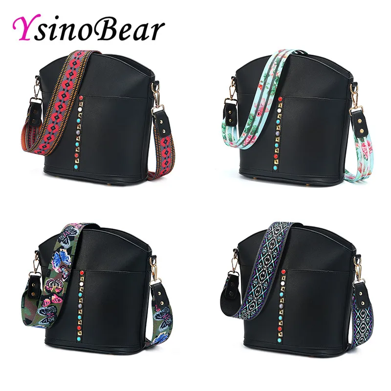 

YsinoBear Bag Straps Colorful Shoulder Belts Replacement Handbag Handle DIY Long Belts Bands Gold Buckle Trendy Bag Accessory