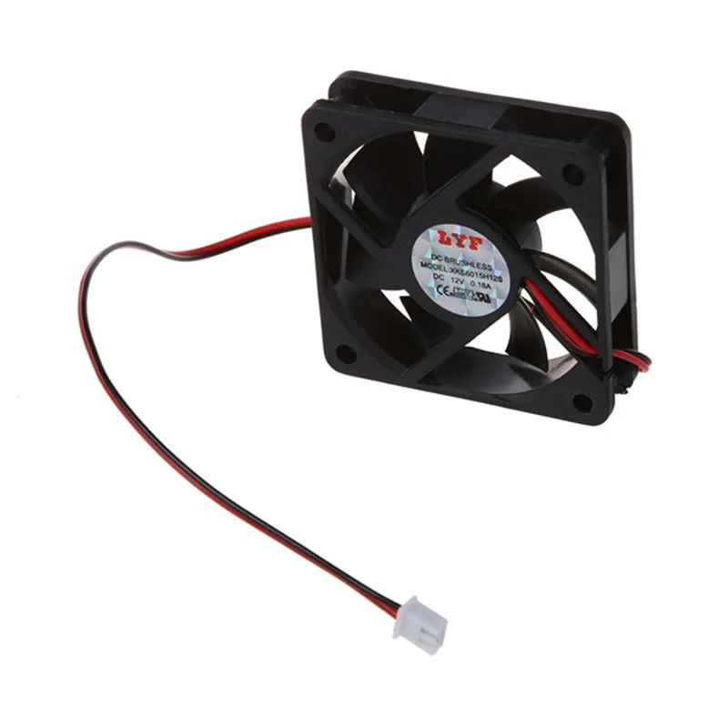 

DC 12V 2Pins Cooling Fan 60mm x 15mm for PC Computer Case CPU Cooler