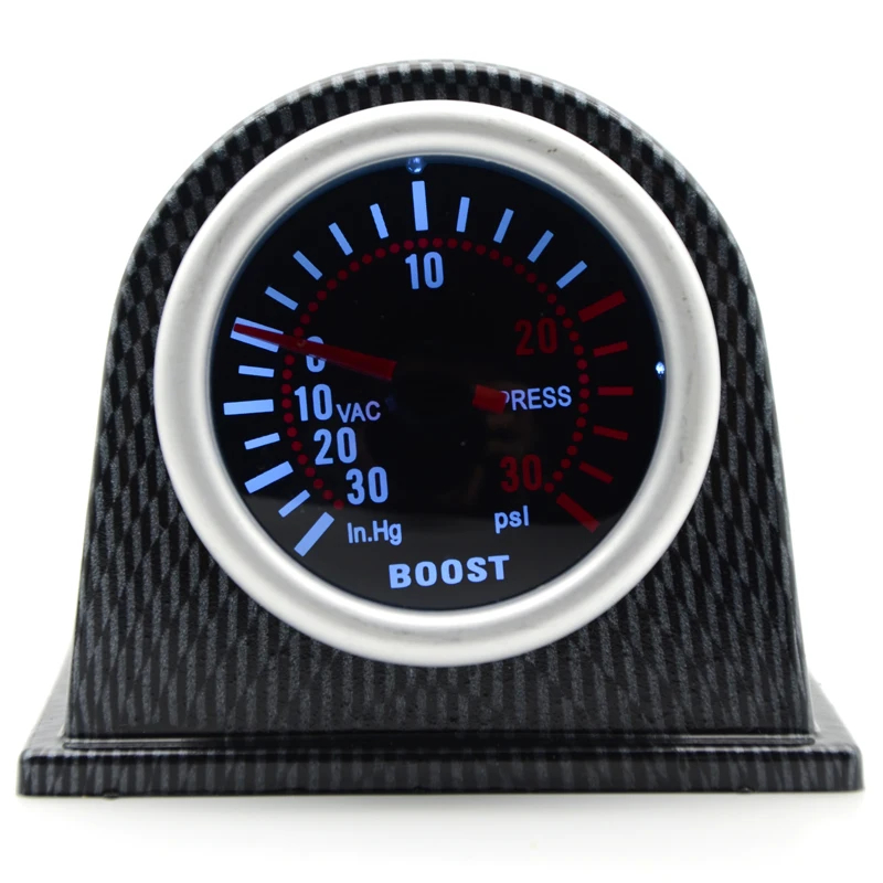 Универсальный 2 ''52 мм белый светодиод для автомобиля Turbo Boost Gauge Meter Pod Smoke New