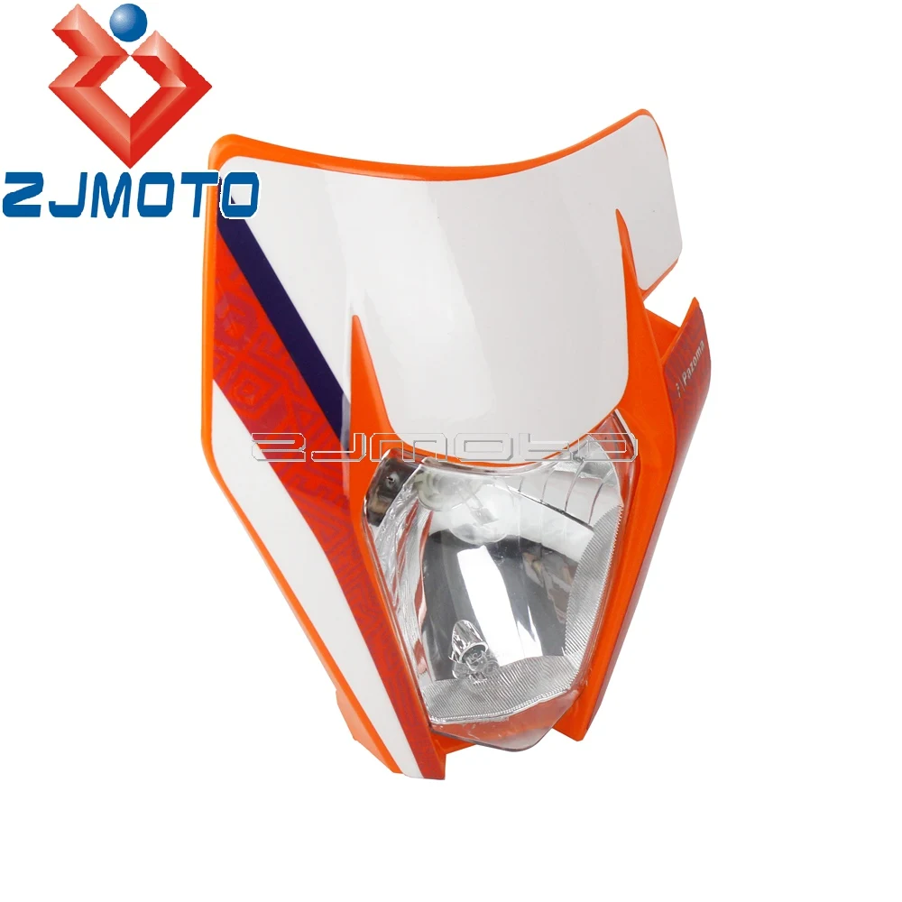 Оранжевый грязи наклейки для велосипеда фары маска для KTM SXF SX XCW XC EXC XCF 125 150 250 300 350 450 500 E8 Emark головной обтекатель