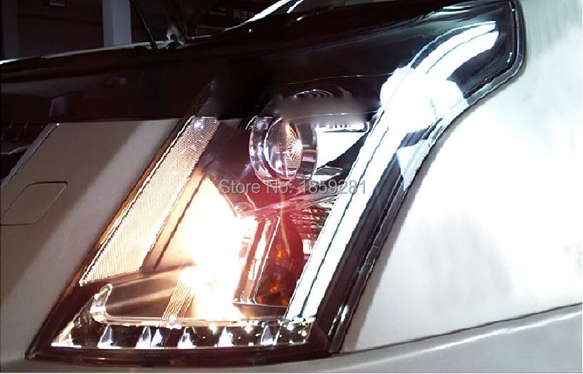 2011~ г. Автомобильный головной светильник bumer для Cadillac SRX, головной светильник, автомобильные аксессуары, СВЕТОДИОДНЫЙ DRL HID xenon fog для Cadillac SRX, налобный фонарь