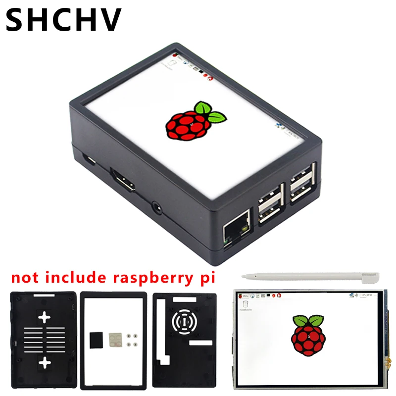 Для Raspberry Pi 3 сенсорный экран 3,5 дюймов TFT lcd 480*320 GPIO дисплей монитор с ABS чехол для Raspberry Pi 3 Model B 3B Plus