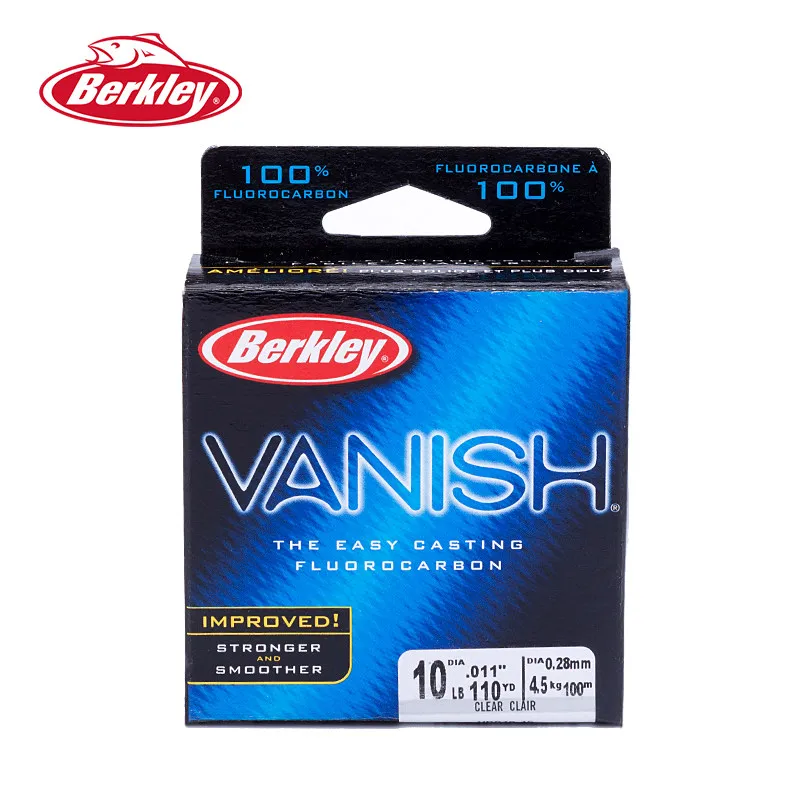 Berkley Vanish фторуглеродная леска 110yd100m прозрачный цвет 4-14LB бестеневая углеродная леска рыболовные снасти аксессуары