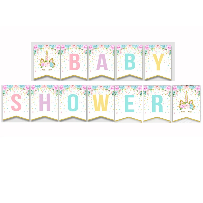 ONE Year Birthday Banners Unicorn Bunting Garland Flags Kids First Birthday Party Decoration Baby Shower Party Supplies ONE Year Birthday Banners Unicorn Bunting Garland Flags Kids First Birthday Party Decoration Baby Shower Party Supplies