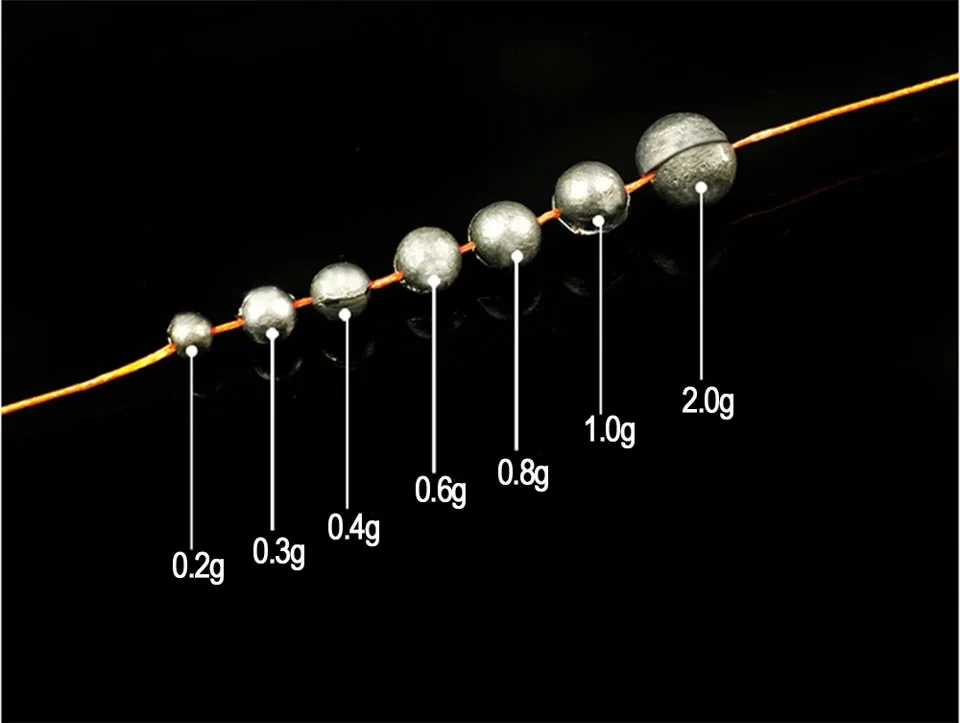 Ходьба рыбы 5/7 отсеков рыболовный комплект грузил Сплит свинец дробилка грузик круглый Сплит укус свинец грузило рыболовные снасти