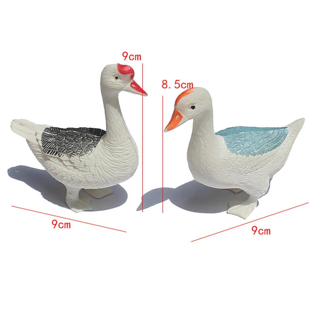 19 Pieces Plastic Farm Animals Toys Hen Cock Duck Goose Model Figure Toys great toy for your kids to recognize various animals