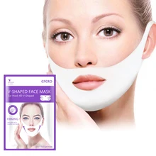 4D Doppio A Forma di V Viso Maschera Lifting Dimagrante Sottile Viso Sottile Maschera Maschera Gel Viso Ascensore Strumenti Delle Donne Per Le Orecchie viso Maschera Trattamento(China)