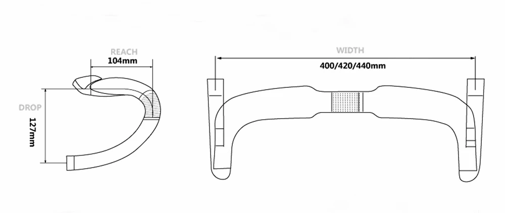 Полностью из углеродного волокна, изогнутый руль для велосипеда, руль для шоссейного велосипеда, руль откидной руль 31,8 мм Ширина 400/420/440 мм Отделка труба из углеродистого волокна 3 K Глянцевая/матовая черная