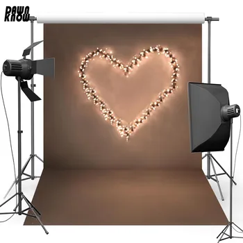 

DAWNKNOW Heart Light Vinyl Photography Background For Baby New Fabric Polyester Backdrop For Wedding Photo Studio F2197