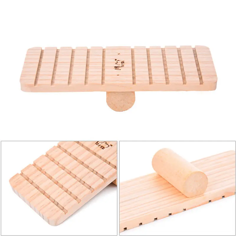 Hamster Logs Seesaw Small Pet Golden Bear Guinea Pig Wooden Bridge Hamster Toy Items