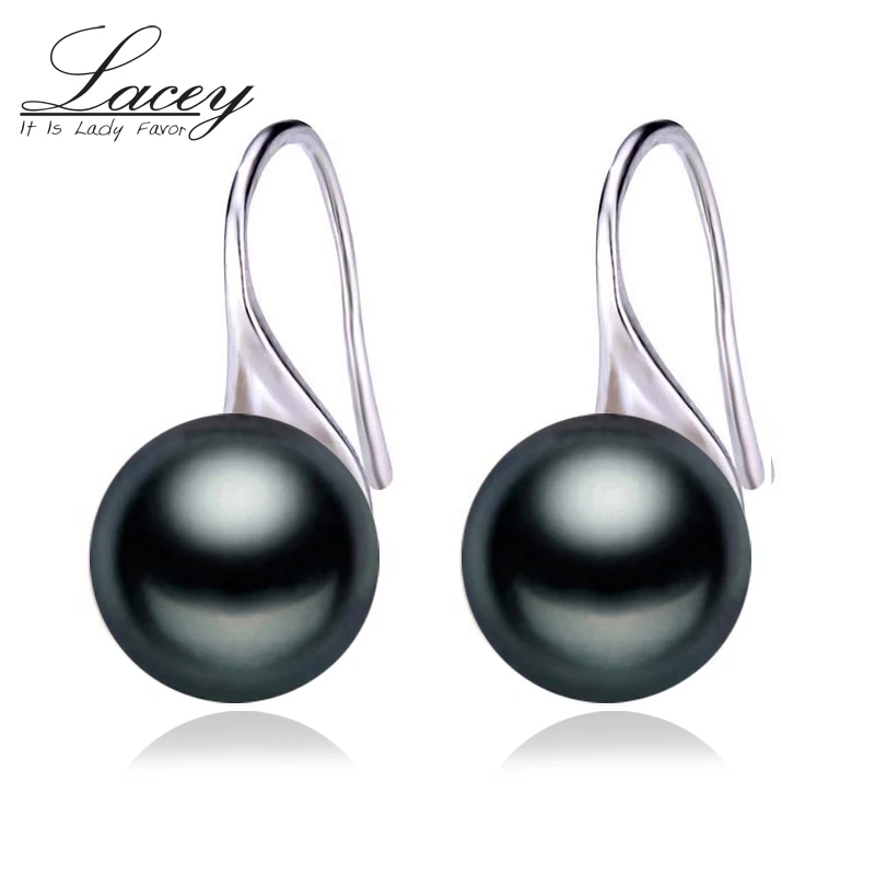 

100% real Natural Pearl earrings,fresh water pearl earrings for women black pearl earrings silver 925 jewelry birthday gift