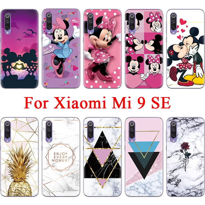 

Clear Soft TPU Marble Back Cover For Xiaomi Mi 9 SE Silicone Phone Case Luxury For Xiaomi Mi 9 Mi9 SE Cute Cartoon Coque Fundas