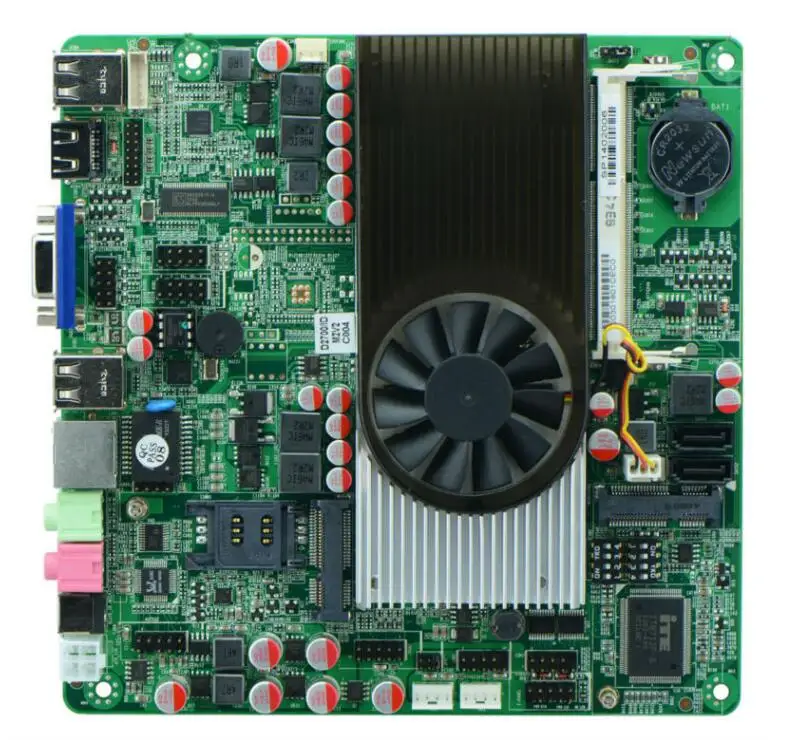 Тонкая материнская плата Mini-ITX Atom D2700 с NVIDIA ION3 GT520 для IPC HTPC