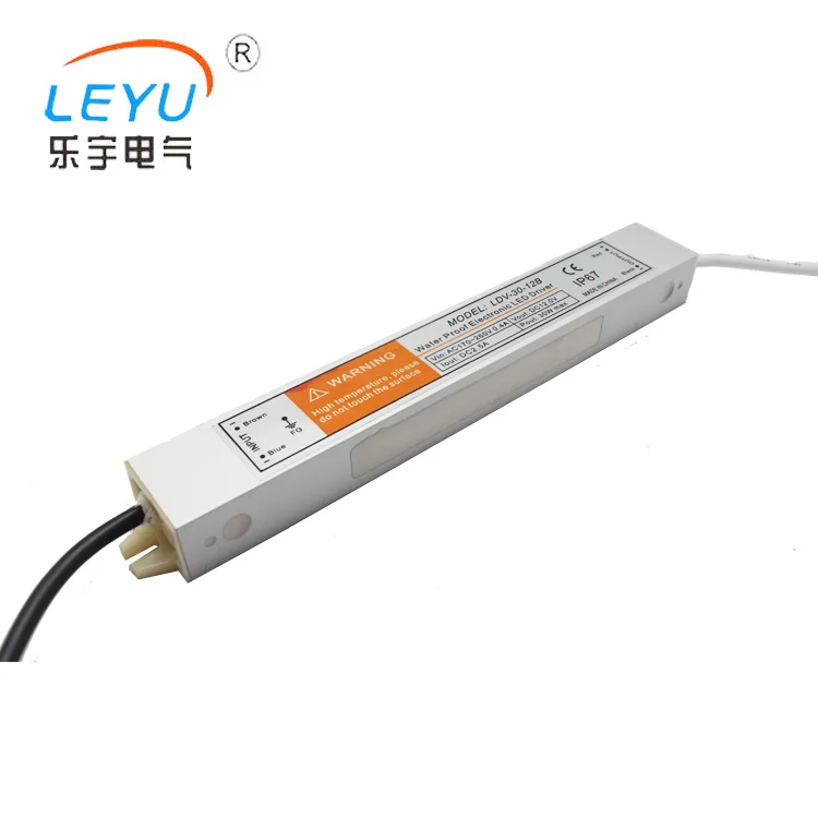 

CE IP67 certification factory direct sale power supply 30w 12v 2.5a ac dc constant voltage waterproof led driver for outdoor use