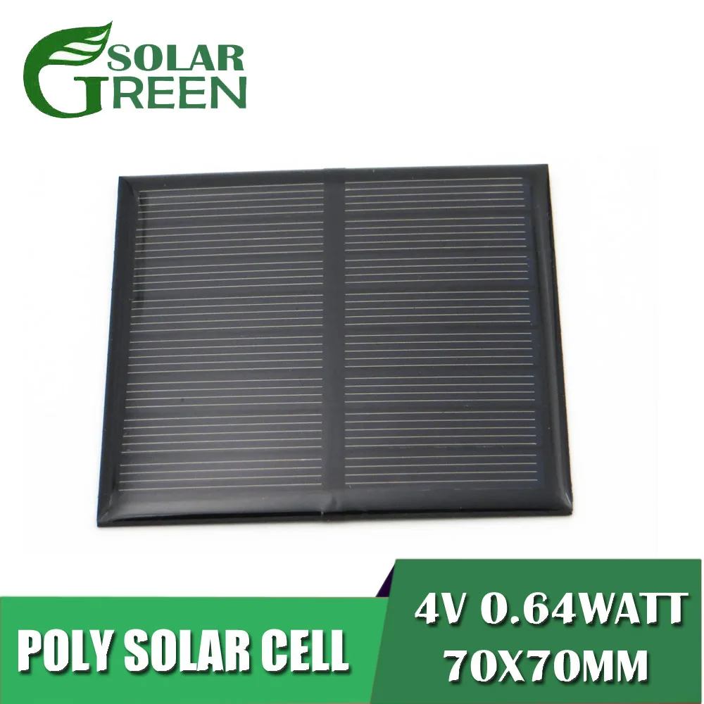 

4V 160mA DIY Battery Power Charge 0.64Watt Solar Panel Standard Epoxy Polycrystalline Silicon Module Mini Solar Cell toy