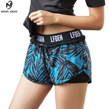 Новые идеи Новые сетчатые накладные спортивные шорты Лоскутная Спортивная одежда для йоги Короткие Сексуальные повязки быстросохнущие женские шорты свободная Беговая подошва