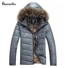 Новая зимняя куртка для мужчин, пальто с капюшоном, повседневное мужское плотное пальто, мужская Тонкая стеганая верхняя одежда, размер M-2XL