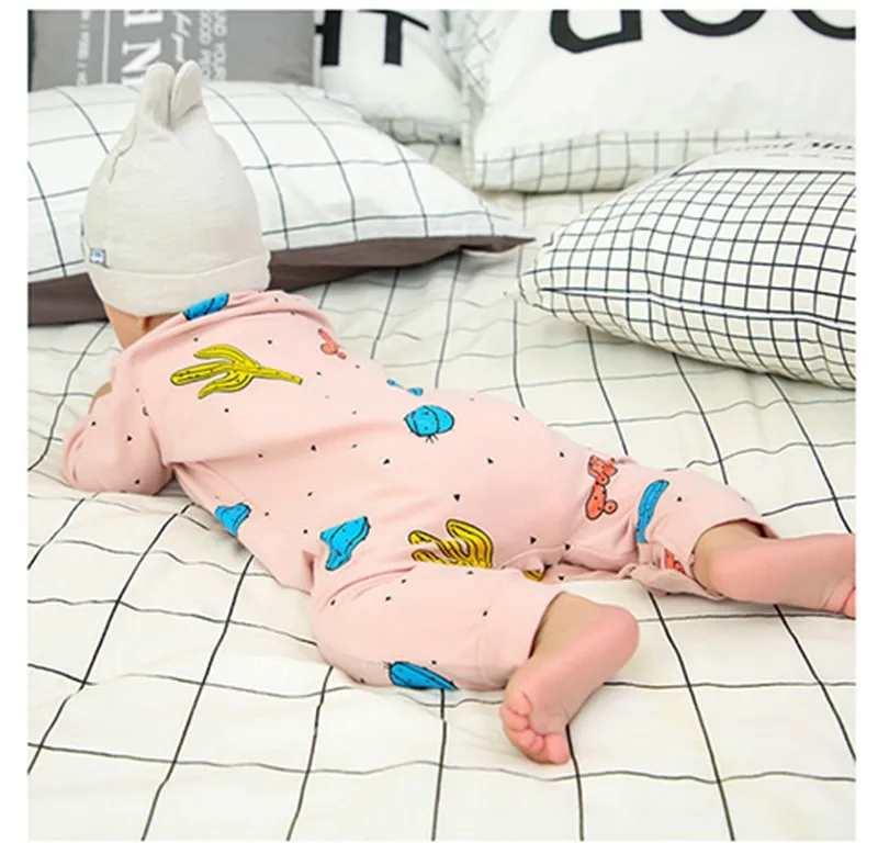 CROAL CHERIE Baby Clothing 2018 New Newborn jumpsuits Baby Boy Girl Romper Clothes Long Sleeve Infant Product Pink Sky Blue  (4)