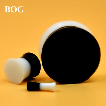 

Pair Twin Colors Black&White Flexible Silicone Ear Tunnel plugs Gauge Expander Taper Stretcher Piercing Body Jewelry 3mm-26mm